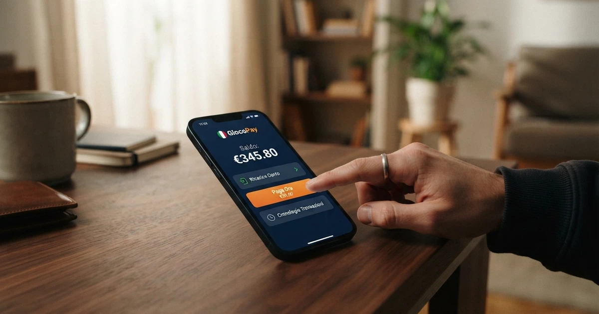 L'app MuchBetter aperta sulla schermata del saldo con le icone delle funzioni di pagamento, ricarica e cronologia transazioni