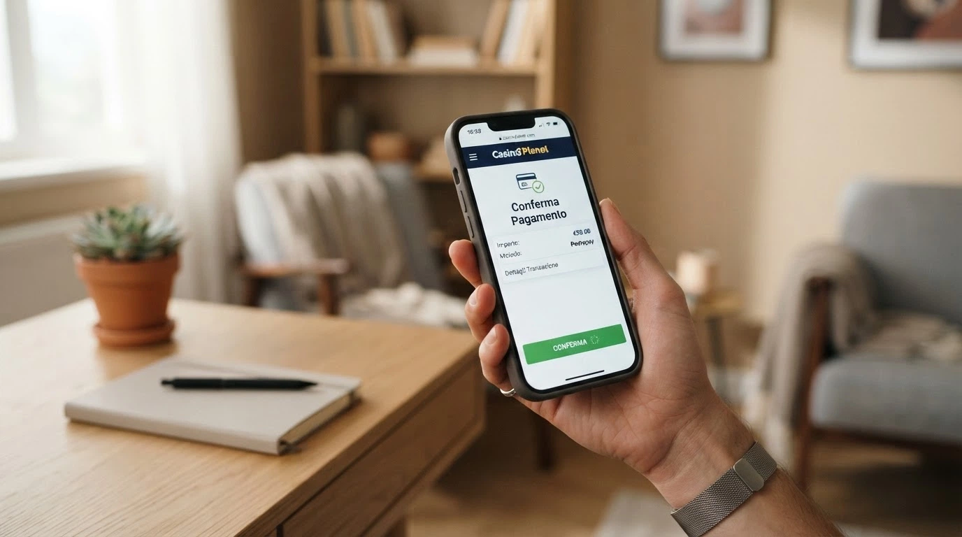 L'interfaccia dell'app Satispay con la schermata di autorizzazione di un pagamento verso un casinò online