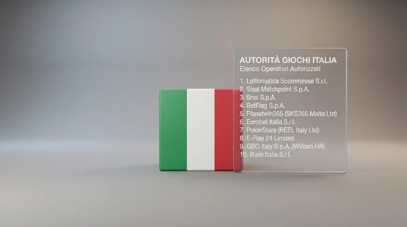 Logo ADM accanto a una lista di operatori autorizzati con numero di concessione visibile