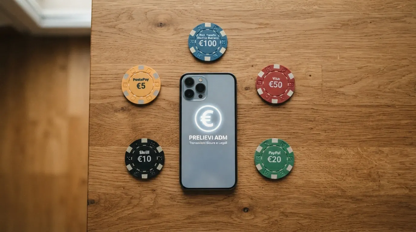 I principali metodi di prelievo accettati nei casinò ADM: PayPal, bonifico, carta, Skrill, Neteller