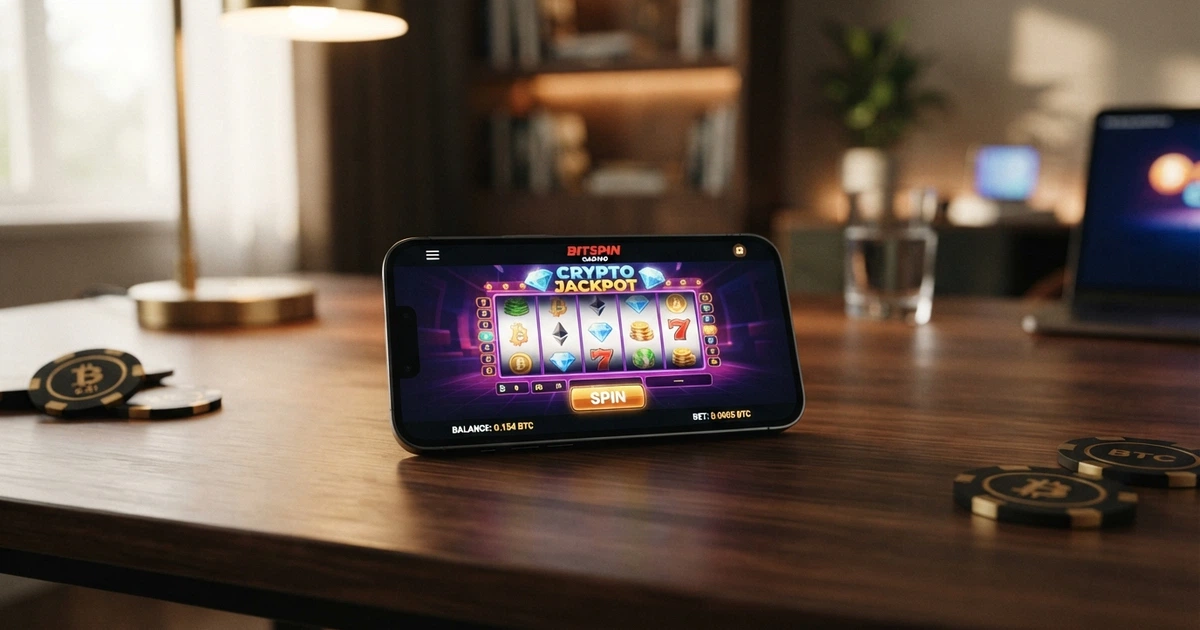 Un'interfaccia di casinò online con simboli di Bitcoin Cash e slot machine, schermata di benvenuto con offerte bonus
