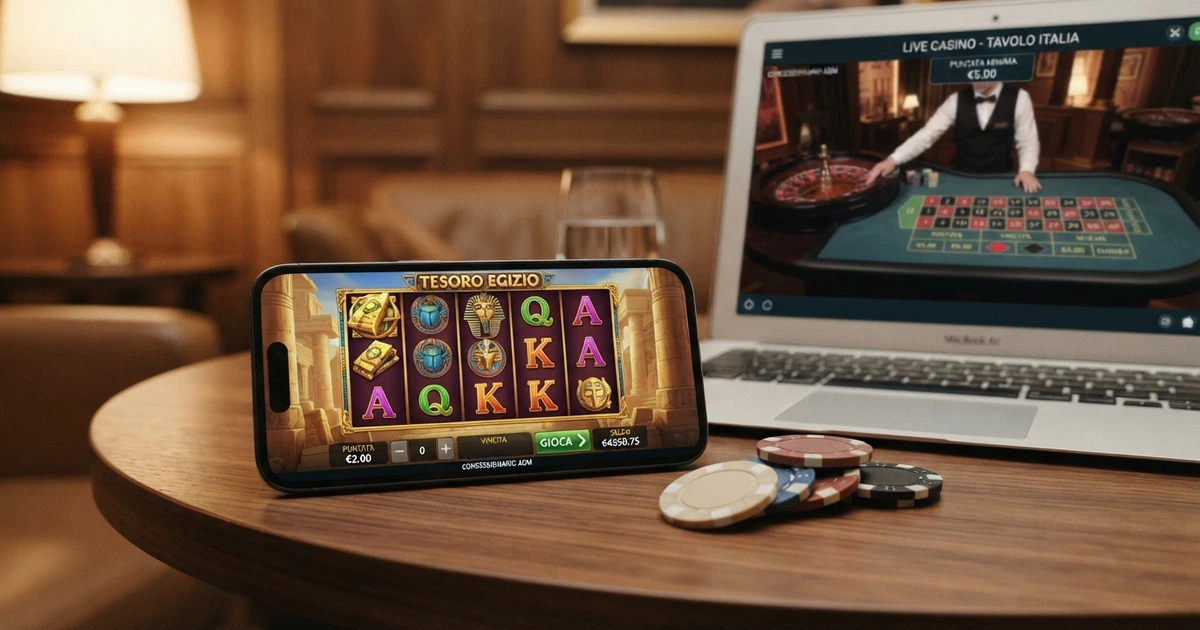 Schermata della classifica dei casinò ADM italiani con slot Greentube e sezione live casino a confronto