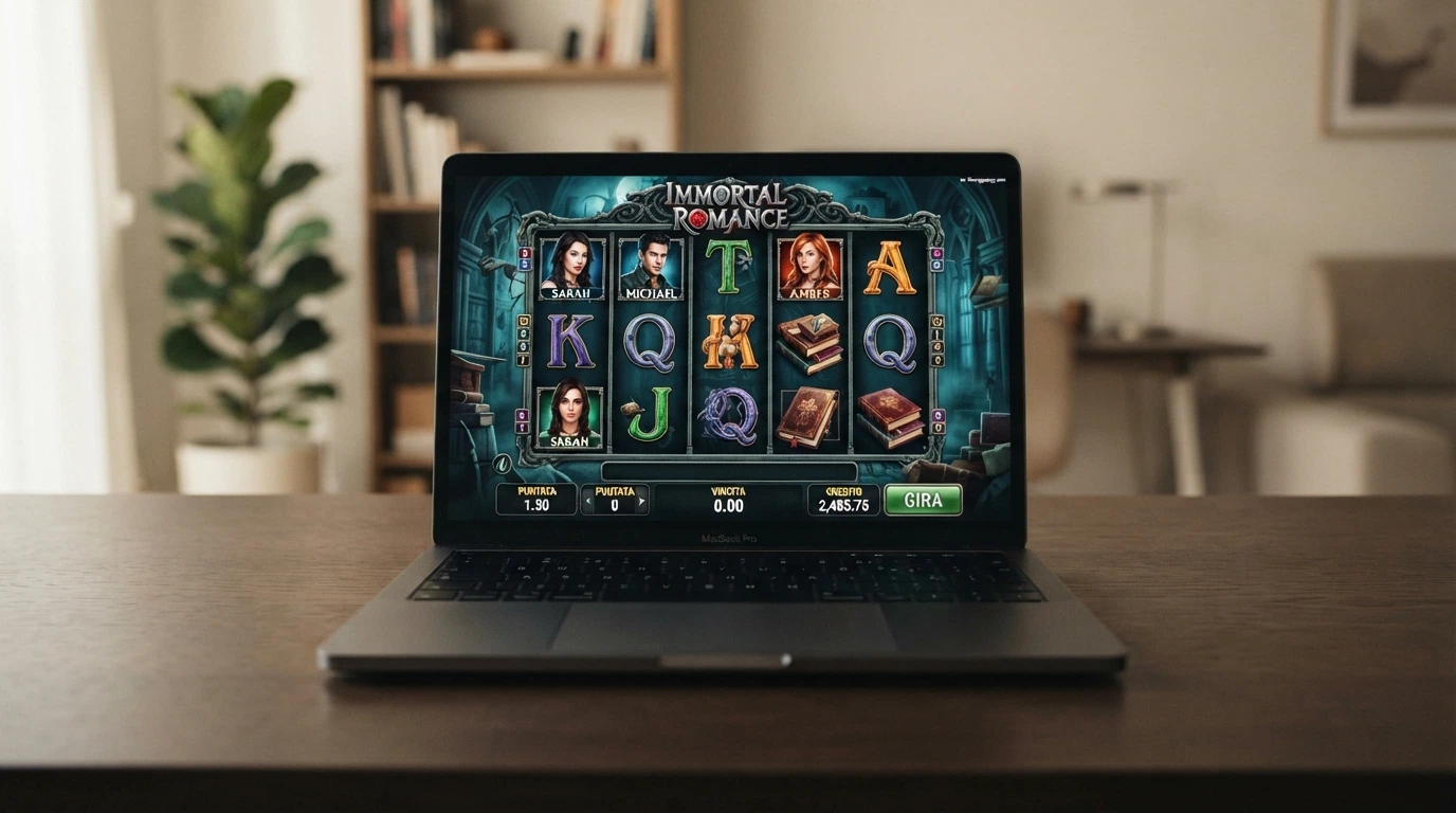 Schermata di una slot machine Microgaming a cinque rulli con simboli colorati e interfaccia di gioco in italiano